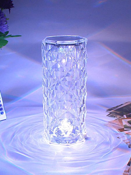 Crystal Table Lamp 16 Color Changing With Remote (8.6 inch )