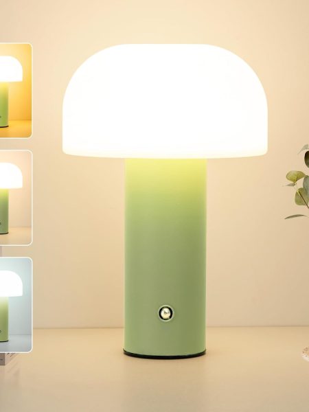 Cute Mushroom Shape Table Lamp - Green