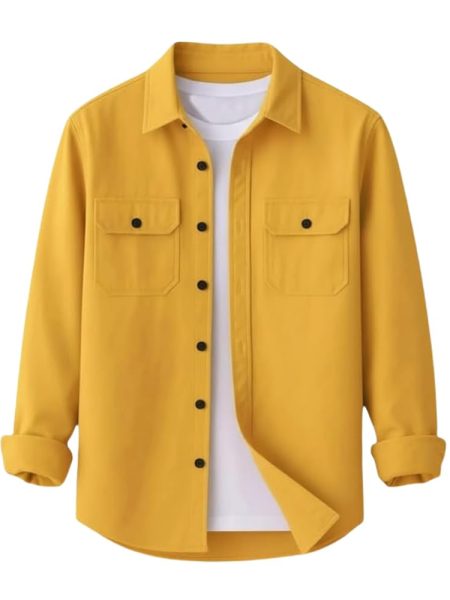DEELMO Men’s Stylish Cotton Blend Casual Shirt || Full Sleeve Button-Down Shirt with Dual Flap Pockets || Comfortable Breathable Fabric || Perfect for Casual Office and Outing Wear
