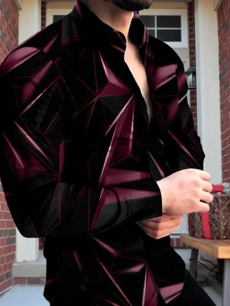 divybhav Elastane Regular Fit Printed Full Sleeves Men's Casual Shirt - Pink ( Pack of 1 )