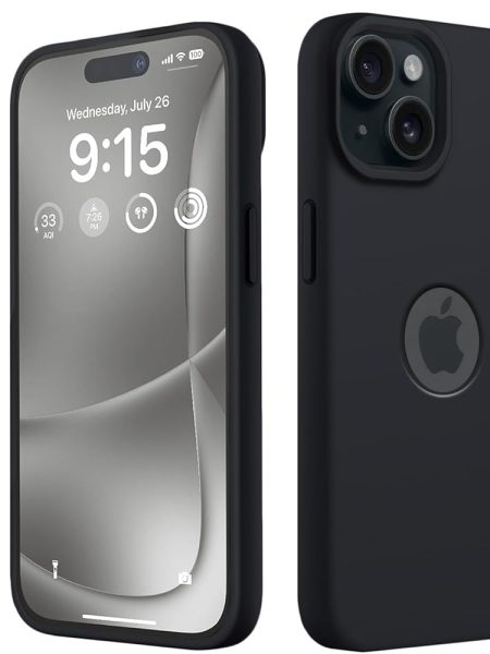 Elzzi Liquid Silicone Cover Compatible with iPhone 14 Case (6.1 inch) 3 Layer Microfiber Logo Cut Lining Covers Phone Cases Full Body Protective Wireless Charging Shockproof...