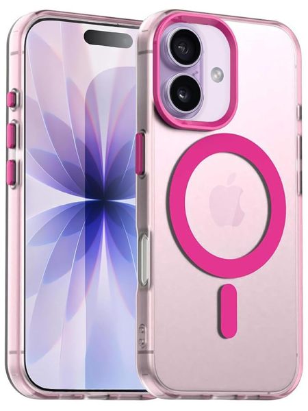Elzzi Translucent Matte Back Cover for iPhone 17 Case, Shockproof Anti-Fingerprint Phone Cover with Magnetic Wireless Charging, MagSafe Compatible Protective Case for Men &...