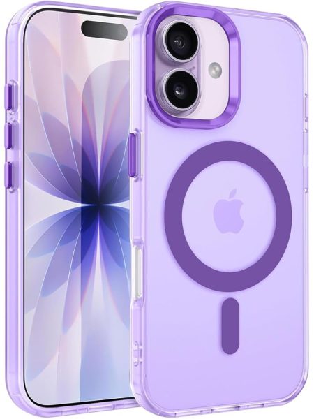 Elzzi Translucent Matte Back Cover for iPhone 17 Case, Shockproof Anti-Fingerprint Phone Cover with Magnetic Wireless Charging, MagSafe Compatible Protective Case for Men &...