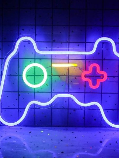 Game Controller Shaped Neon Wall Light ( Multicolor )