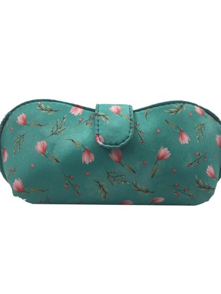 Handmade Fabric Sunglasses Case with Floral Print | Eyeglass Case for Women & Men | Soft Padded Spectacle Holder with Magnetic Button | Travel Glasses Pouch