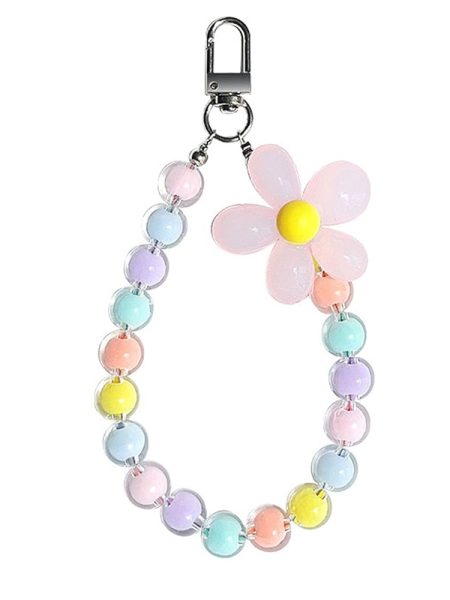 KC Colored Flowers Charm for mobile phone case cover, Lanyard Keychain Hanging, Phone Pendant Wrist Bracelet Holder | Purse, Camera, Mobile Cover Charm Strap Smartphone Case For...