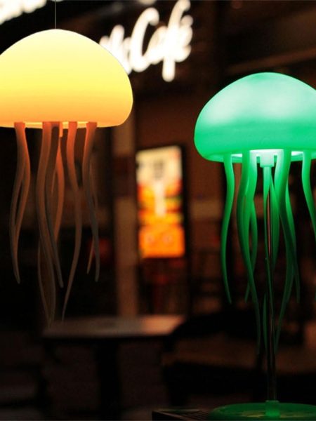 LED Cute Jellyfish (Hanging + Base) Night Lamp (22 CM)