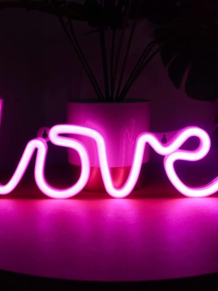 Love Sign Neon LED Light (Pink)