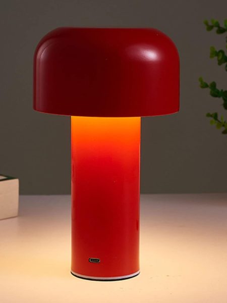 Mushroom LED Table Lamp - Red