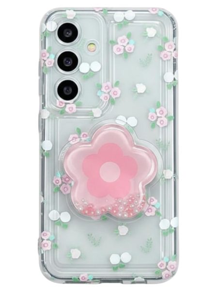 Peeperly Cute Korean Floral Gripper Case for Samsung Galaxy S22, Galaxy S22 Back Cover Case(2022) - TPU | Green
