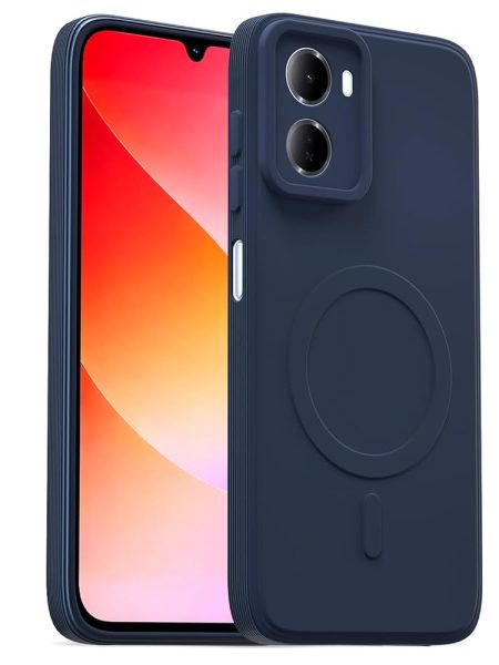 Pikkme Back Cover for Redmi 15A 5G Soft Matte Silicone Mag-Safe Design (Mag-Safe Not Support) Camera Protection | Slim Fit Bumper Cover (Blue)