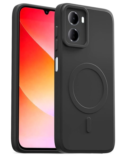 Pikkme Back Cover for Redmi 15A 5G Soft Matte Silicone Mag-Safe Design (Mag-Safe Not Support) Camera Protection | Slim Fit Bumper Cover (Black)
