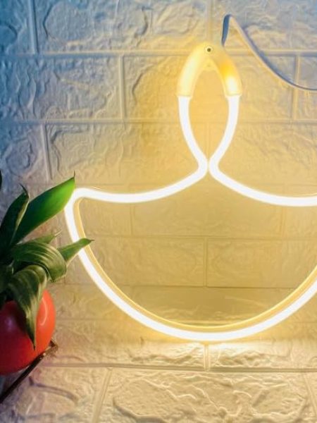 Plug in Diya Shape LED Neon light ( Warm White )