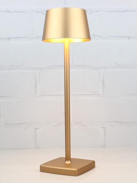 Portable Metal Desk Lamp With Touch Control ( 11.5 inch , Gold )