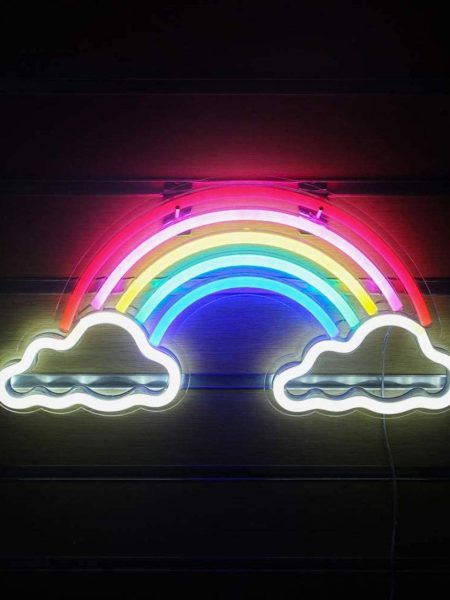 Rainbow & Cloud Shaped Neon Wall Light ( Multicolor )