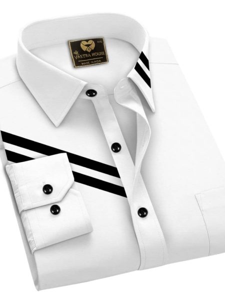 SHREE VASTRA HOUSE Cotton Regular Fit Full Sleeves Men's Formal Shirt - White ( Pack of 1 )