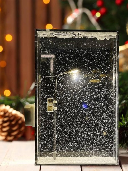 Street Light Snow Globe Handmade DIY Snow Scenery (15.5cm)