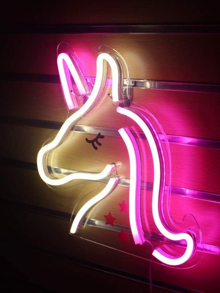 Unicorn Shaped Neon Wall Light - (Pink )