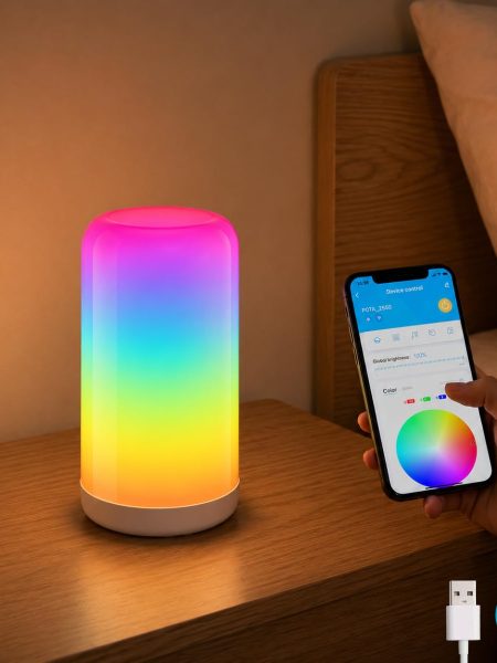 USB Powered RGB Smart Wi-Fi/Bluetooth/Touch Control Night Table Lamp