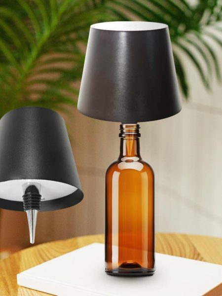 Wireless LED Bottle Lamp (Bottle Not Included) - Black