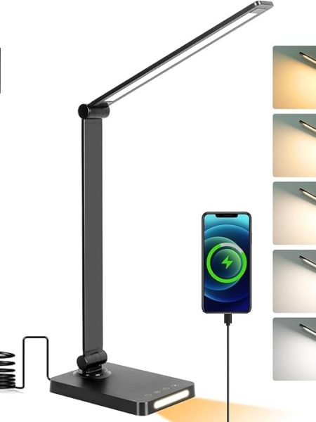 XERGY LED Desk Lamp with USB Charging Output